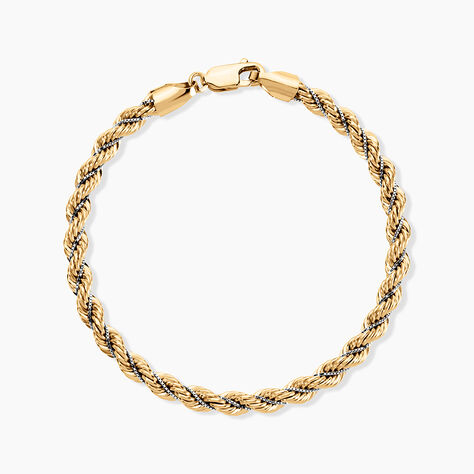 Bracelet Jerryenne Maille Corde Et Venitienne Or Bicolore - Bracelets mailles Femme | Marc Orian