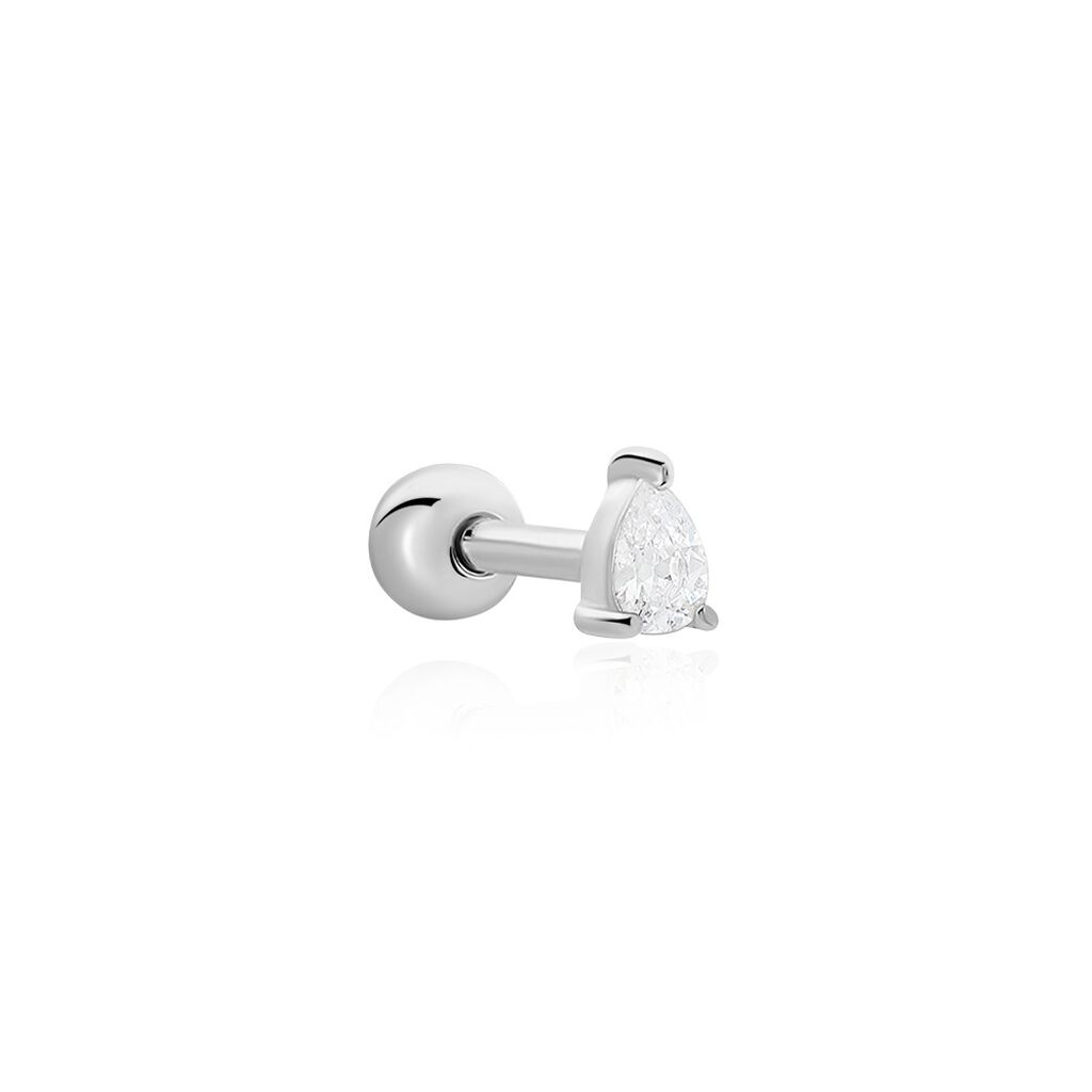 Piercing D'oreille Lourdes Argent Blanc Oxyde De Zirconium - Piercings d'oreilles Famille | Marc Orian