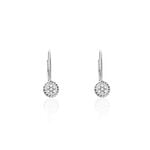 Boucles D'oreilles Pendantes Or Blanc Roshanara Diamants - Pendantes Femme | Marc Orian