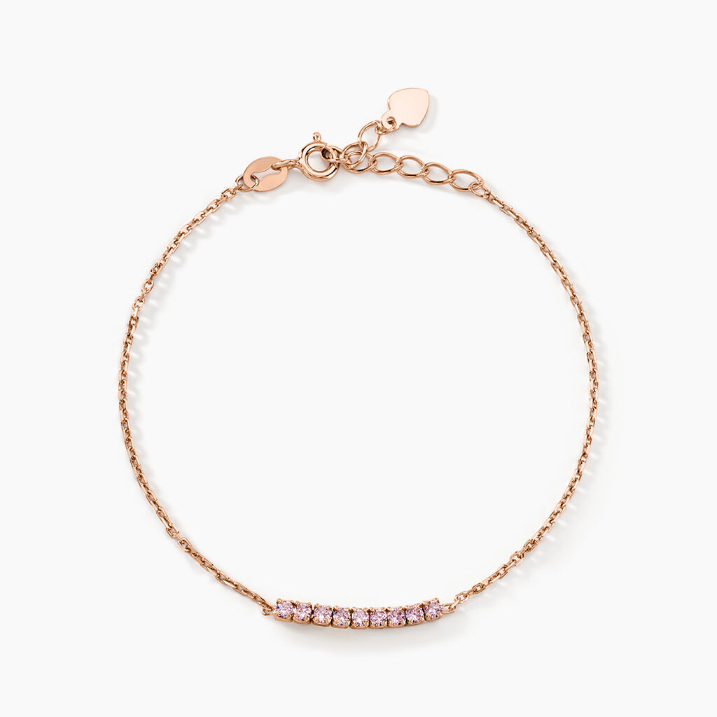 Bracelet Rio Argent Rose Oxyde De Zirconium - Bracelets fantaisie Femme | Marc Orian