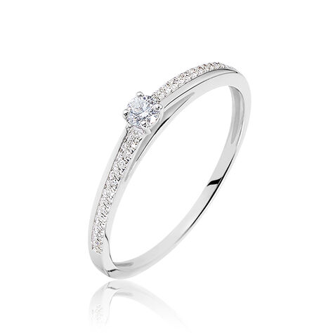 Bague Solitaire Alexandra Or Blanc Diamant - Solitaires Femme | Marc Orian