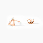 Boucles D'oreilles Puces Lorena Argent Rose Oxyde De Zirconium - Puces Femme | Marc Orian