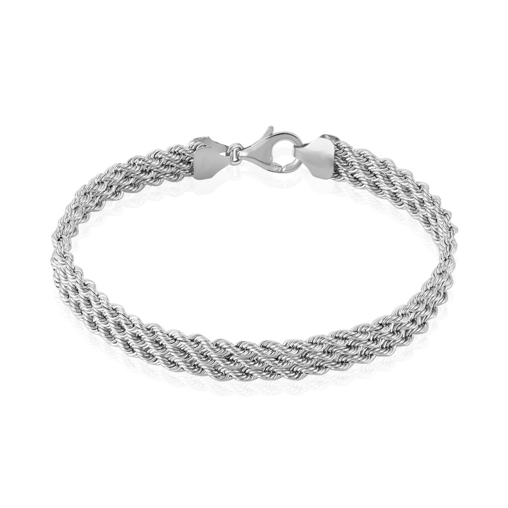 Bracelet maille corde en acier inoxydable argenté - 5mm - Emotional