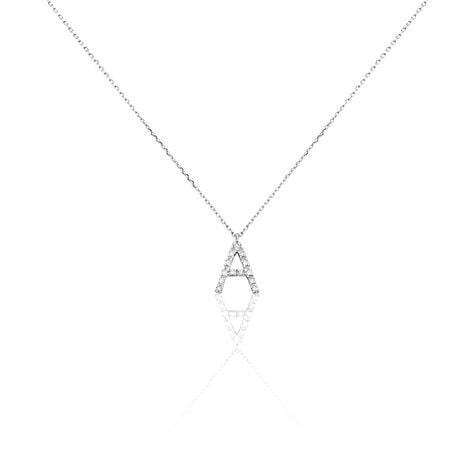 Collier Oran Or Blanc Diamant - Colliers avec pierres Femme | Marc Orian