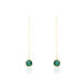 Boucles D'oreilles Pendantes Florica Or Jaune Malachite - Pendantes Femme | Marc Orian