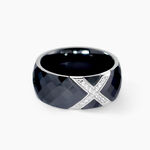 Bague Ceramique X Argent Blanc Oxyde De Zirconium Et C&eacute;ramique - Bagues avec pierre Femme | Marc Orian