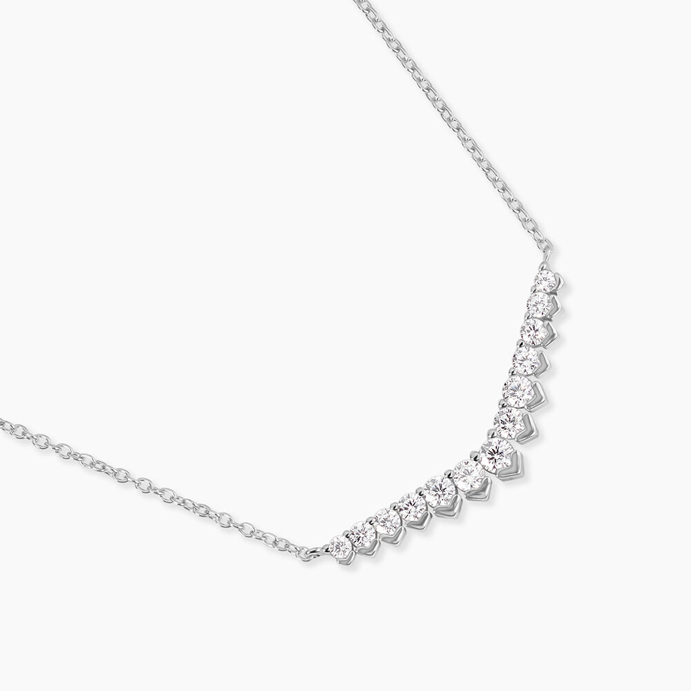 Collier Zuina Argent Blanc Oxyde De Zirconium - Colliers avec pierres Femme | Marc Orian