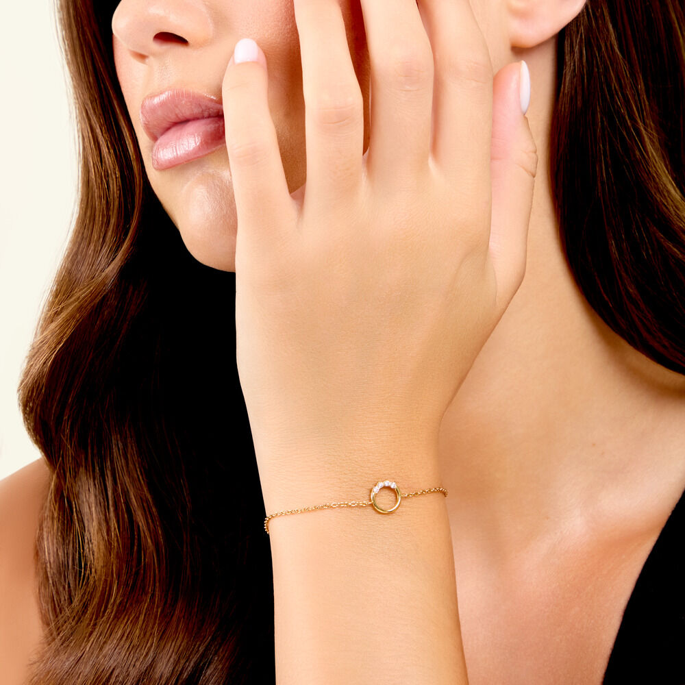 Bracelet Elana Acier Jaune Oxyde De Zirconium - Bracelets cha&icirc;nes Femme | Marc Orian