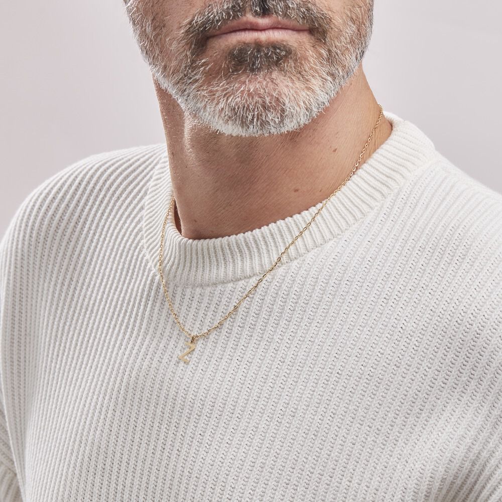 Pendentif Ionia Lettre Or Jaune - Pendentifs Famille | Marc Orian