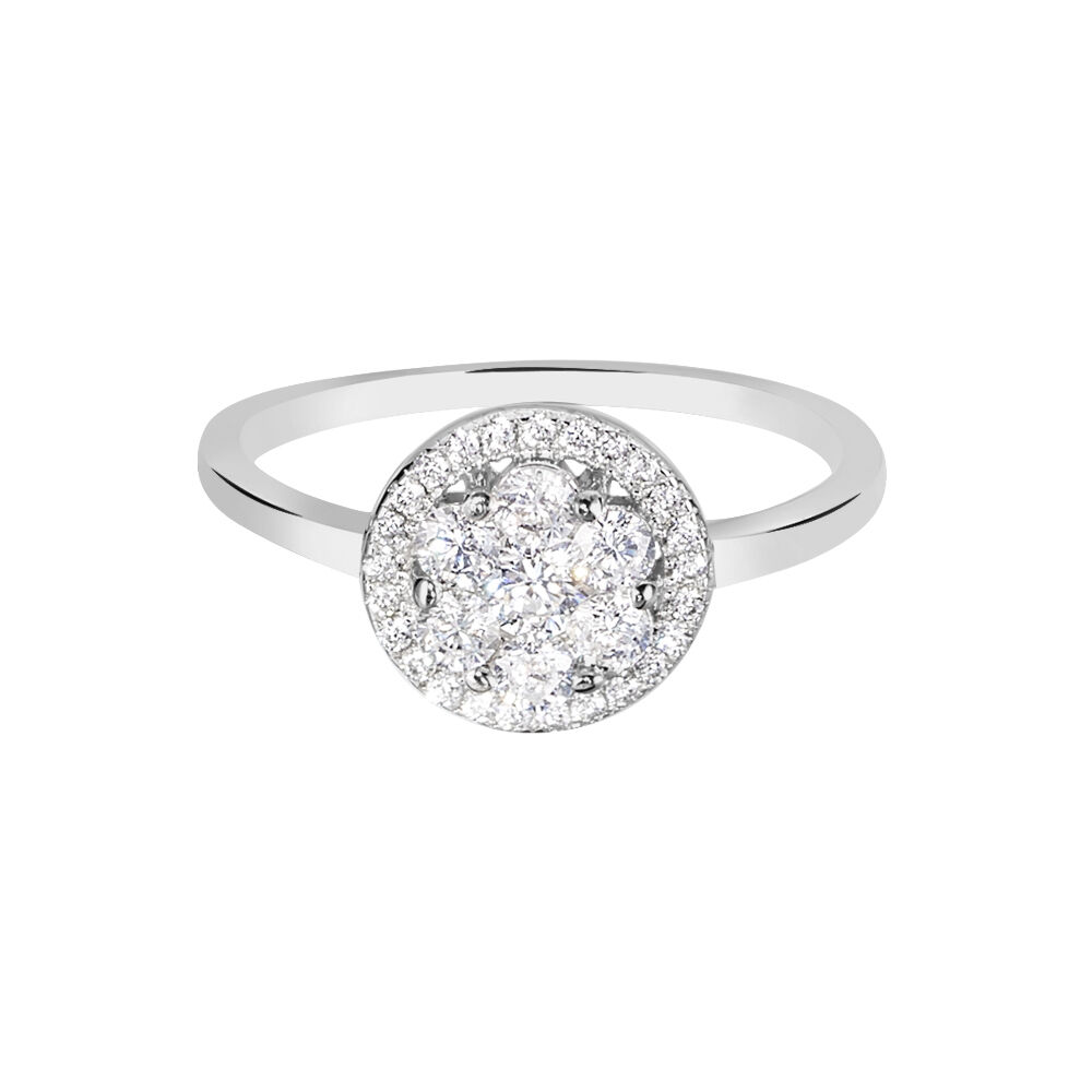 Bague Eryne Argent Blanc Oxyde De Zirconium - Bagues avec pierre Femme | Marc Orian