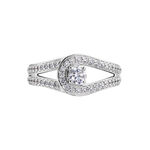 Bague Or Blanc Alease Diamants Synth&eacute;tiques - Solitaires Femme | Marc Orian