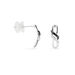 Boucles D'oreilles Puces Aline Or Blanc Diamant - Puces Femme | Marc Orian