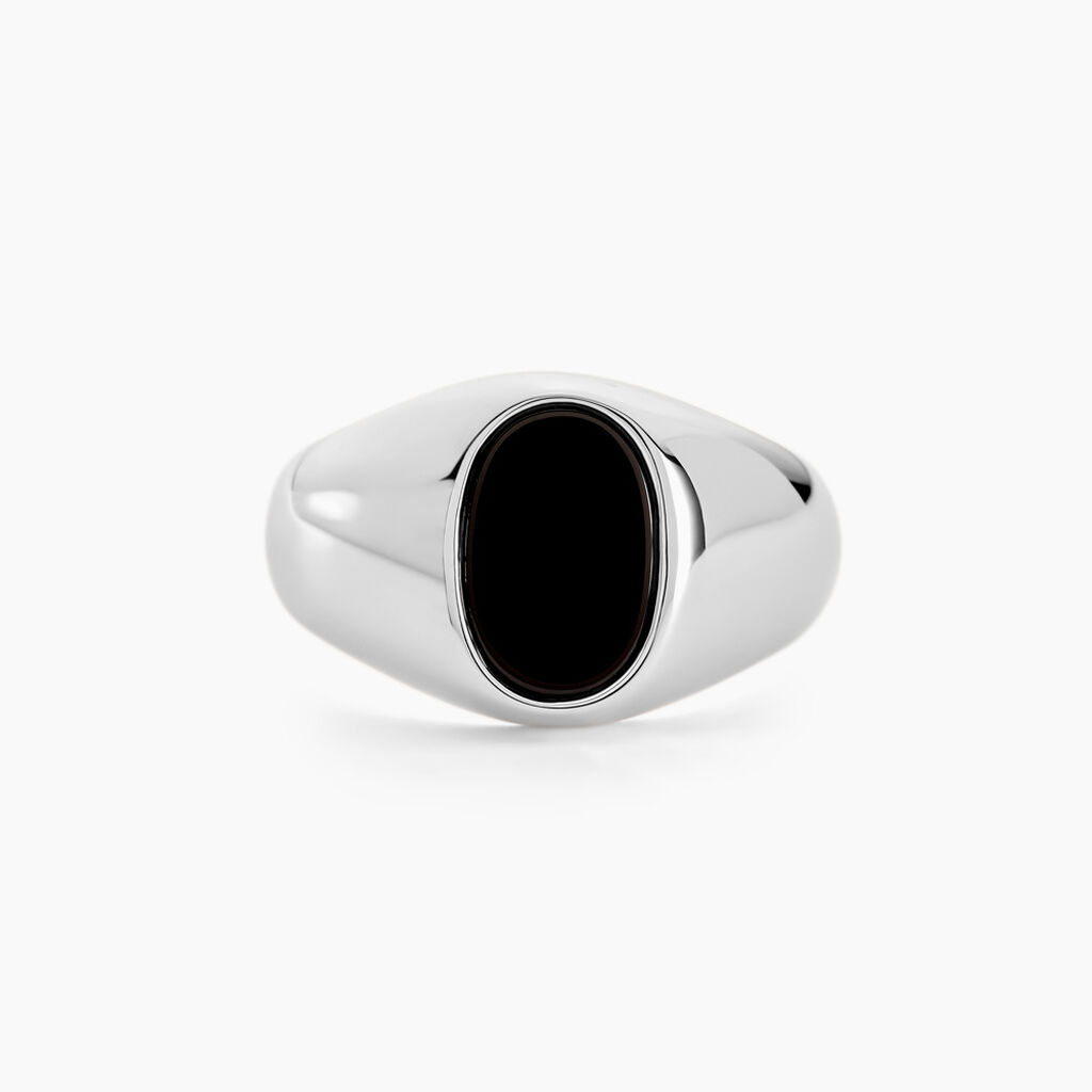 Chevali&egrave;re Amaurie Argent Blanc Onyx - Bijoux fantaisie Homme | Marc Orian