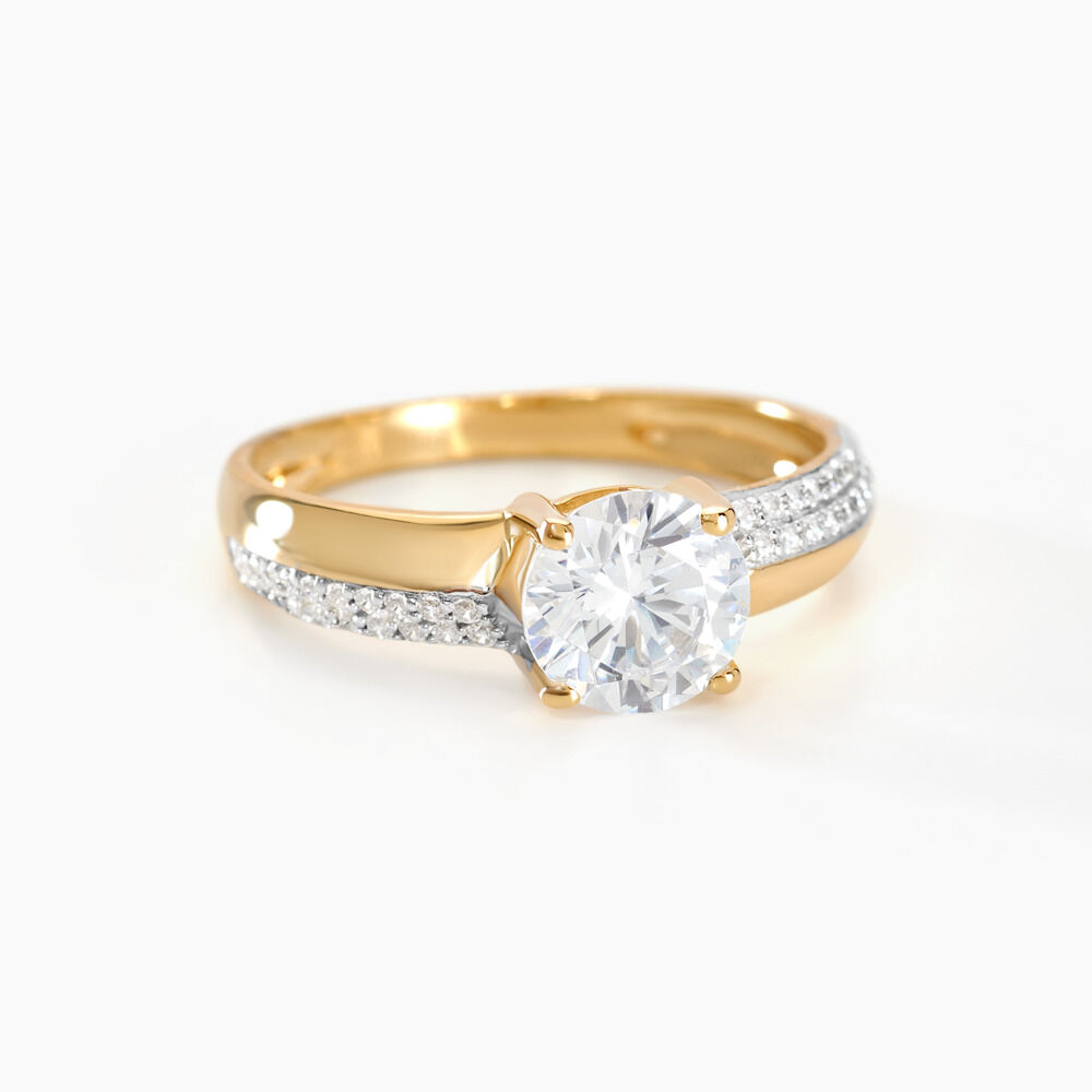 Bague fiancaille solitaire or jaune online