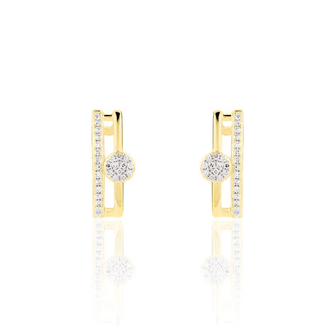 Boucles D'oreilles Puces Maellys Or Jaune Diamant - Pendantes Femme | Marc Orian