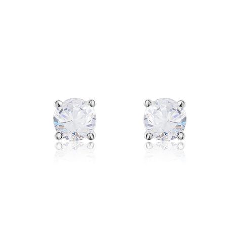 Boucles D'oreilles Puces Victoria Or Blanc Diamant - Puces Femme | Marc Orian