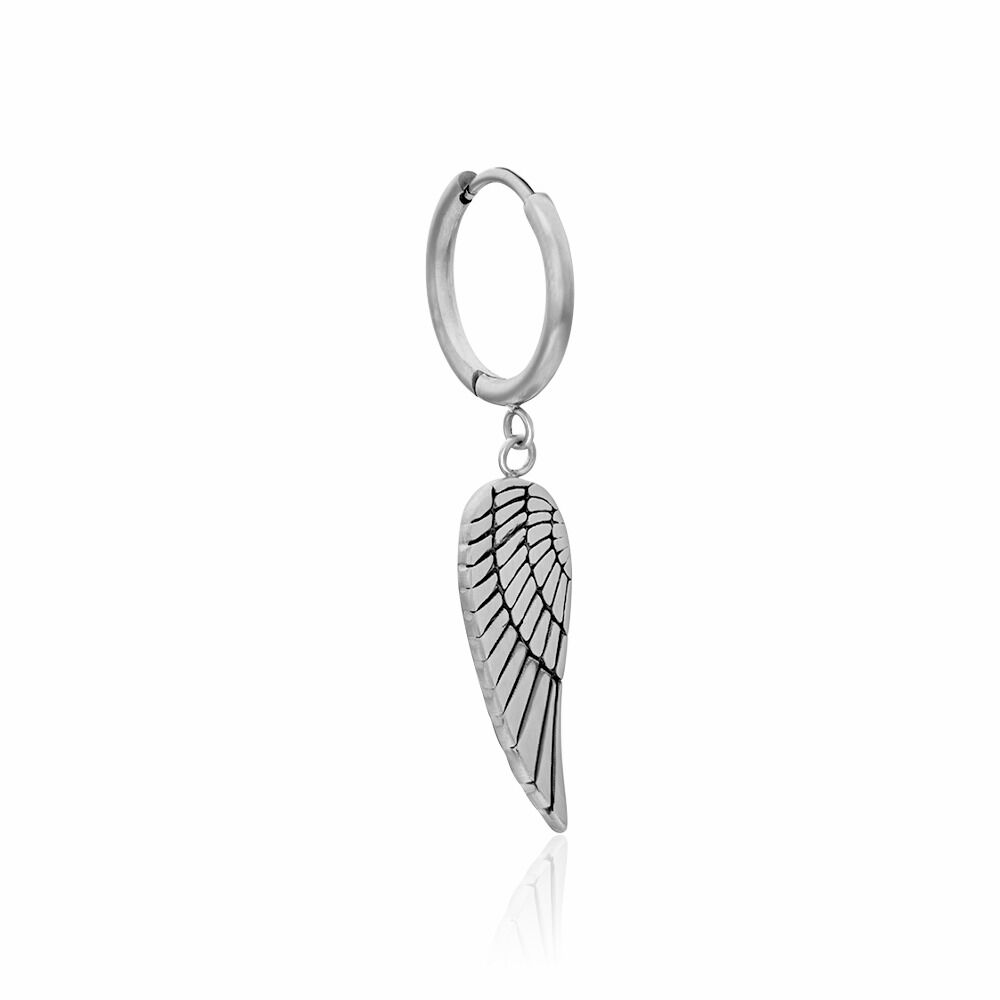 Créole Unitaire Angyalka Acier Blanc - Piercings d'oreilles Homme | Marc Orian