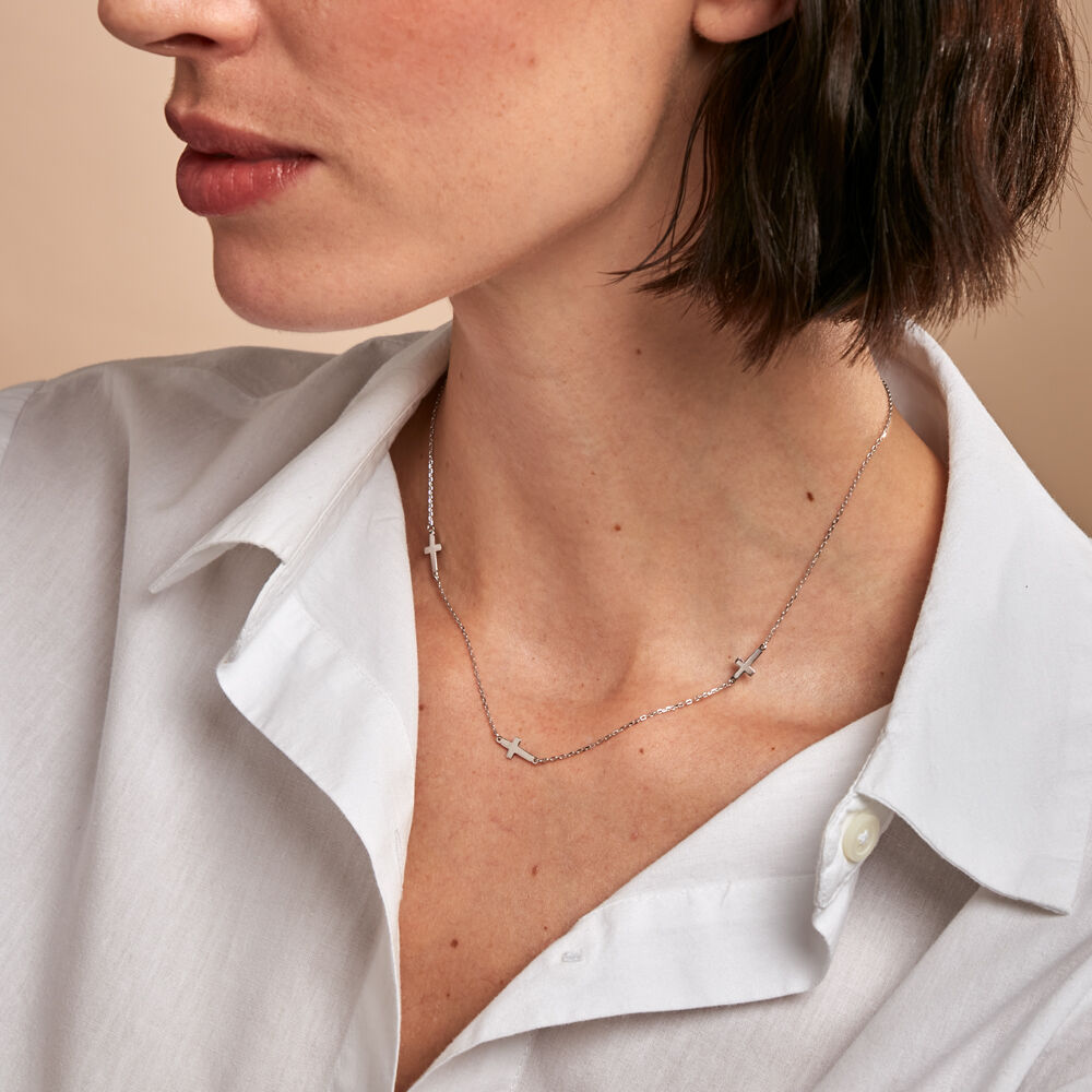 Collier Ashana Argent Blanc - Colliers Femme | Marc Orian