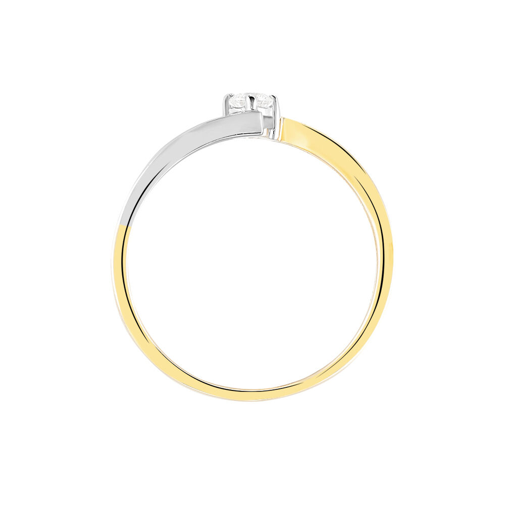 Bague Solitaire Francienne Or Bicolore Diamant - Parures de mariage Femme | Marc Orian