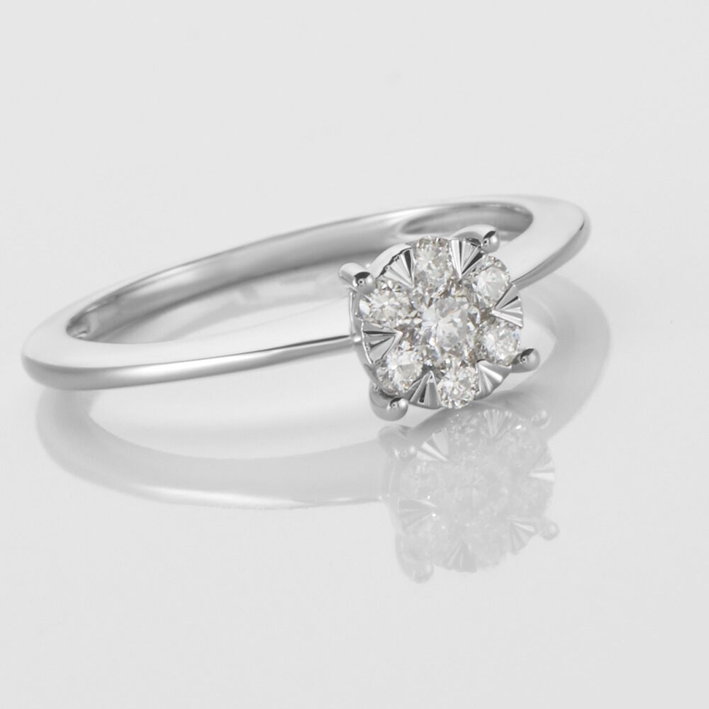 Bague Solitaire Or Blanc Dream Diamants - Parures de mariage Femme | Marc Orian