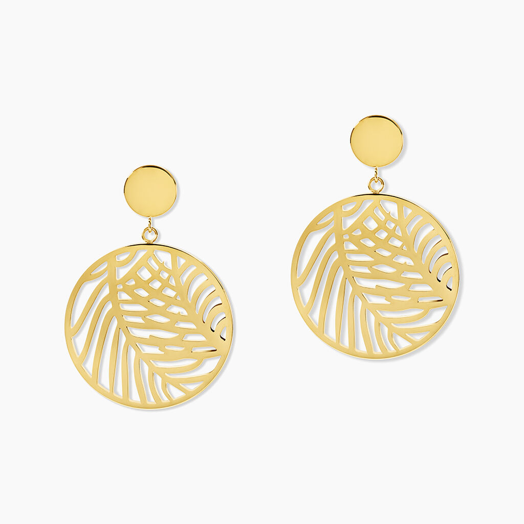 Boucles D'oreilles Pendantes Acier Dor&eacute; Jami - Pendantes Femme | Marc Orian
