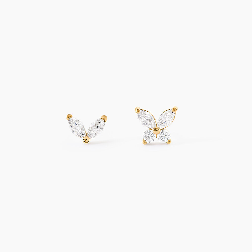 Boucles D'Oreillesucles D'Oreilles D&eacute;pareill&eacute;es Balazs Or Jaune Oxyde De Zirconium - Boucles d'oreilles ete Femme | Marc Orian