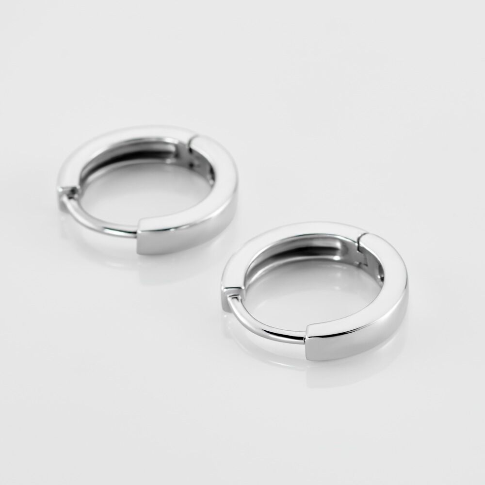 Cr&eacute;oles Argent Blanc Eleanora - Cr&eacute;oles Femme | Marc Orian