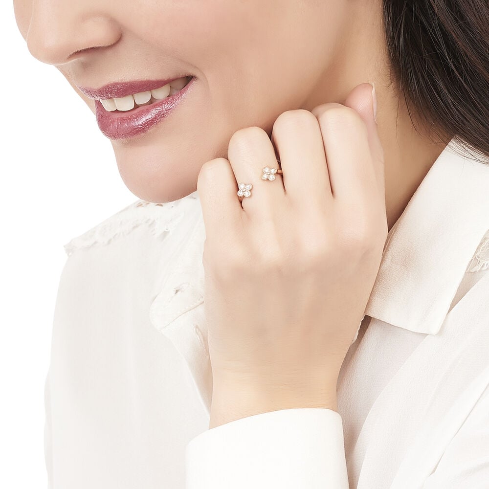 Bague Peinda Argent Rose Oxyde De Zirconium - Bagues avec pierre Femme | Marc Orian