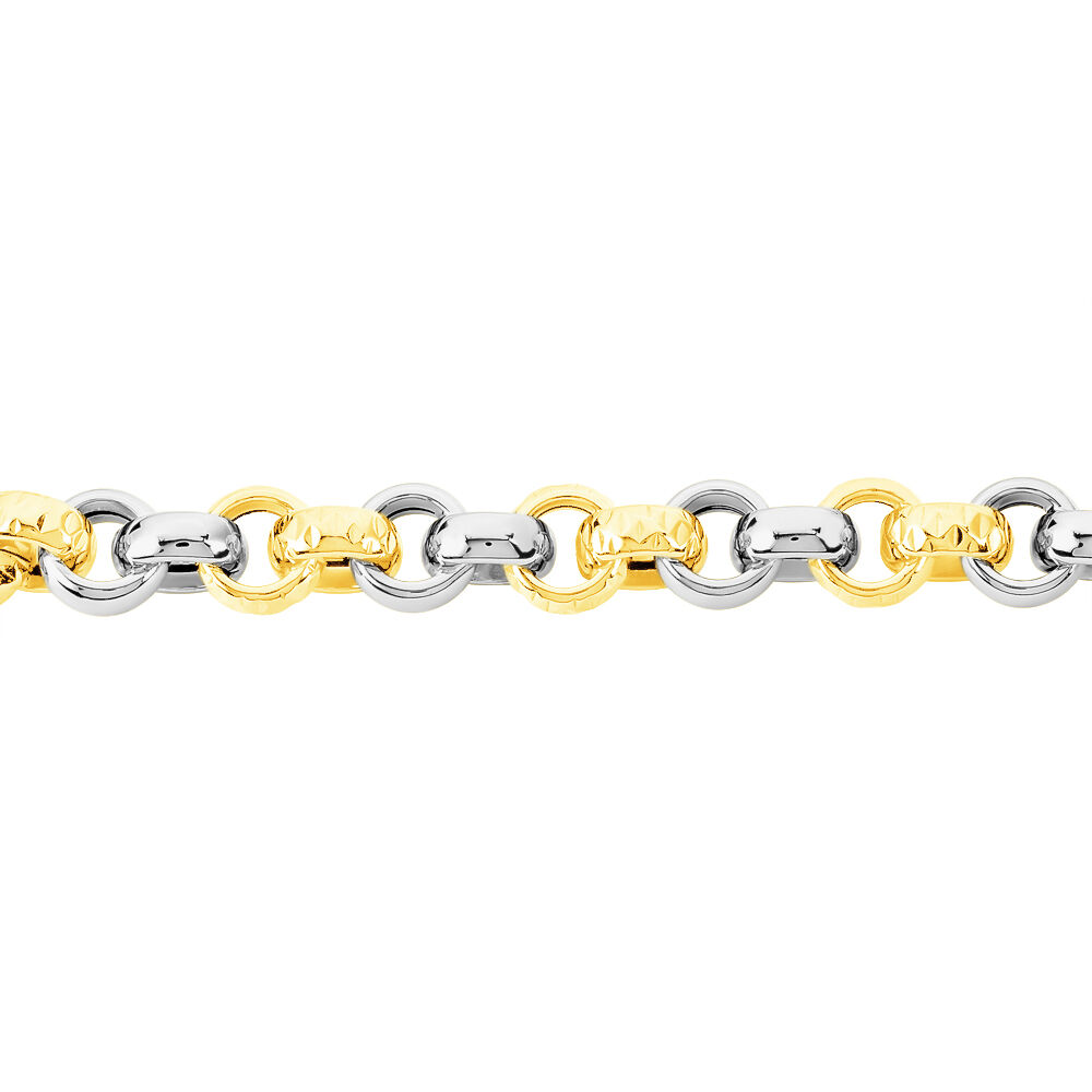 Bracelet Jodie Maille Jaseron Godronne Or Bicolore - Bracelets mailles Femme | Marc Orian