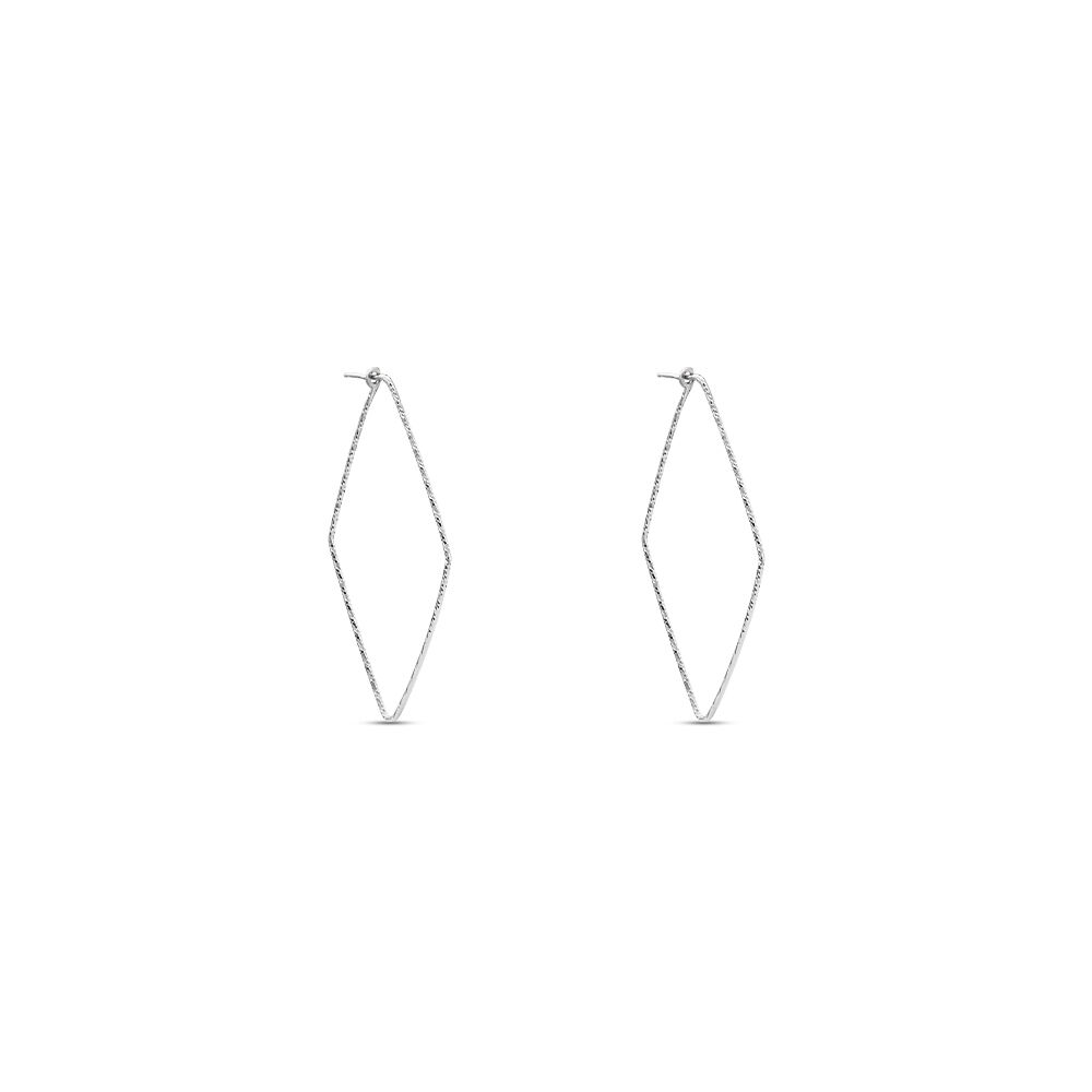 Cr&eacute;oles Ursula Argent Blanc - Cr&eacute;oles Femme | Marc Orian