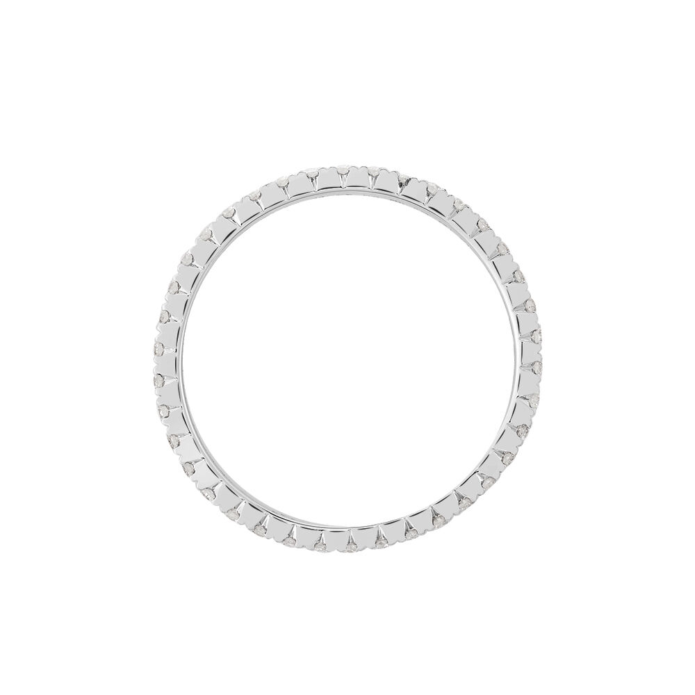 Alliance Pristina Tour Complet Or Blanc Diamant - Alliances avec pierres Femme | Marc Orian