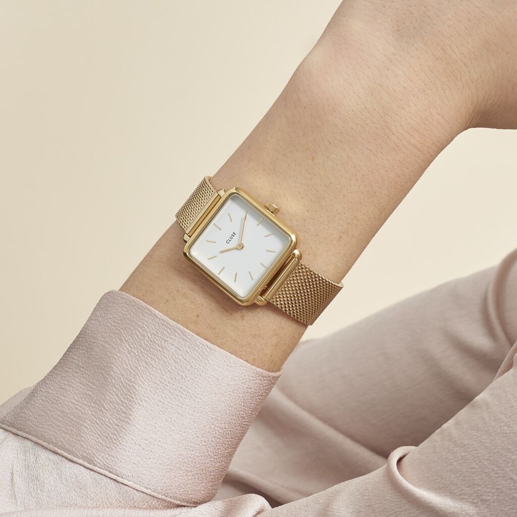 Coffret Montre Cluse Tetragone Blanc - Bijoux Fête des mères Femme | Marc Orian