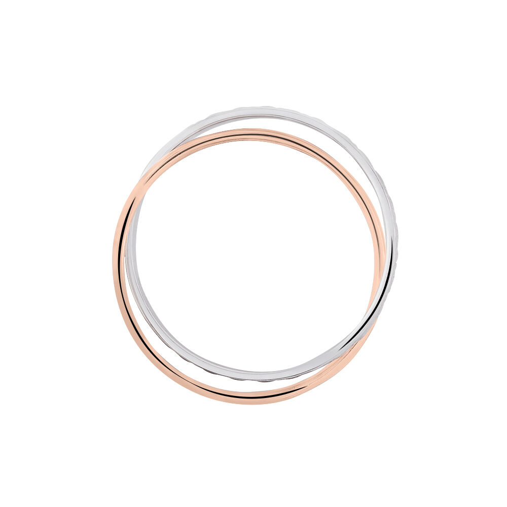 Alliance Hermana Ruban Plat Or Bicolore - Alliances duo Unisex | Marc Orian