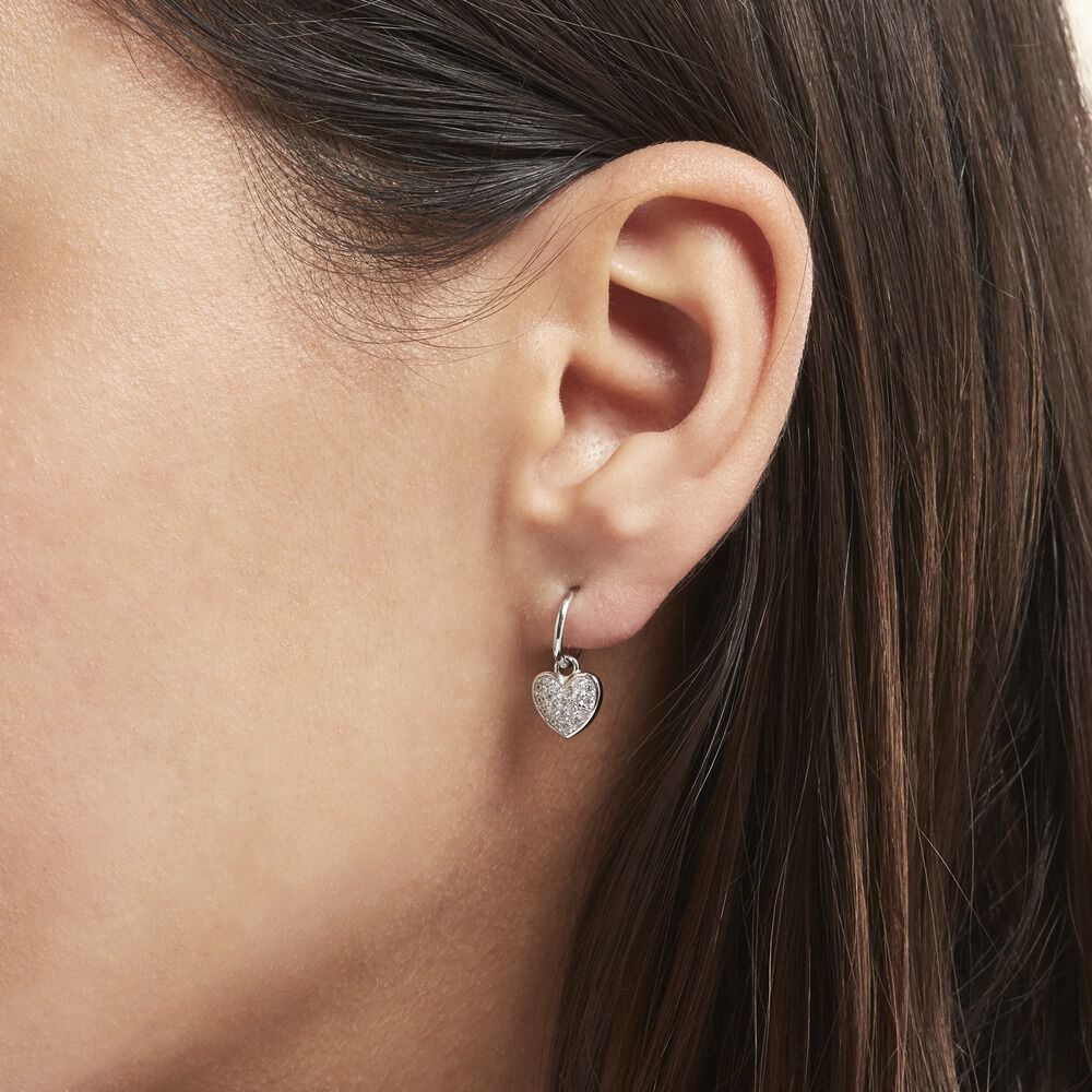Créole Unitaire Argent Blanc Donelle Oxydes De Zirconium - Piercings d'oreilles Femme | Marc Orian