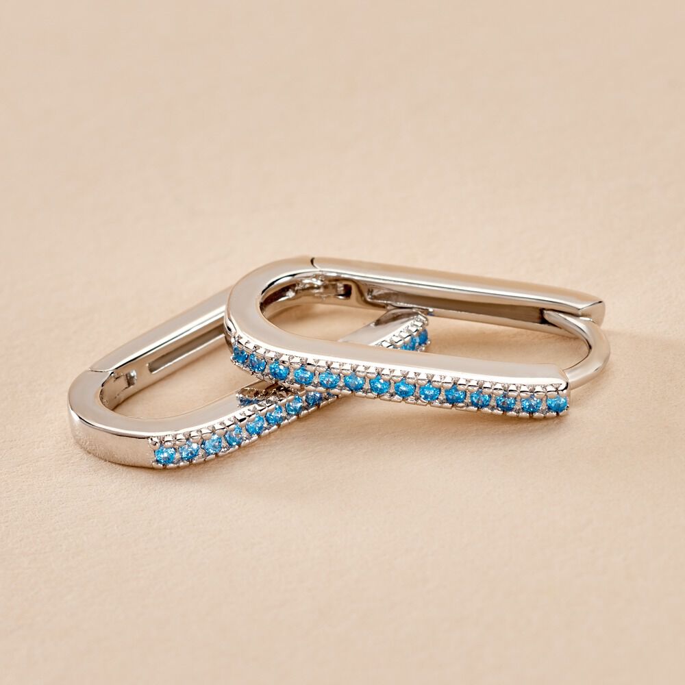 Créoles Lutetia Argent Blanc Oxyde De Zirconium - Créoles Femme | Marc Orian