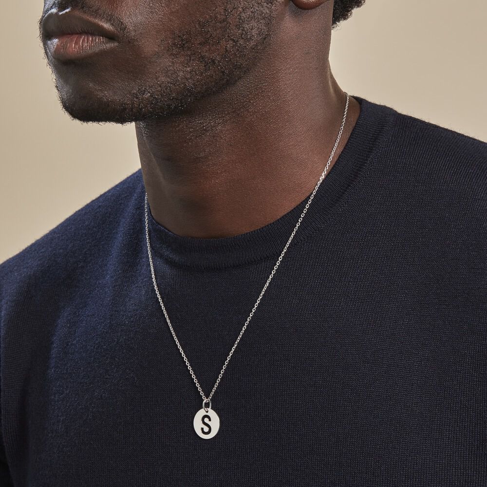 Pendentif Elio S Argent Blanc - Pendentifs Famille | Marc Orian