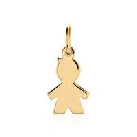 Pendentif Kids Plaque Or Doré