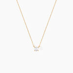 Collier Nilay Plaque Or Dor&eacute; Oxyde De Zirconium - Colliers avec pierres Femme | Marc Orian