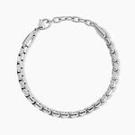 Bracelet Caio Acier Blanc - Bracelets cha&icirc;nes Homme | Marc Orian