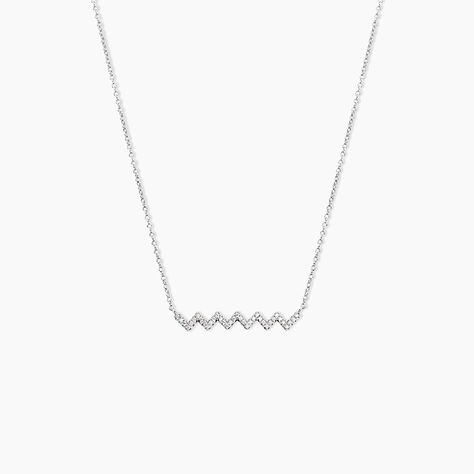 Collier Elixanne Argent Blanc Oxyde De Zirconium - Nouveautés Femme | Marc Orian