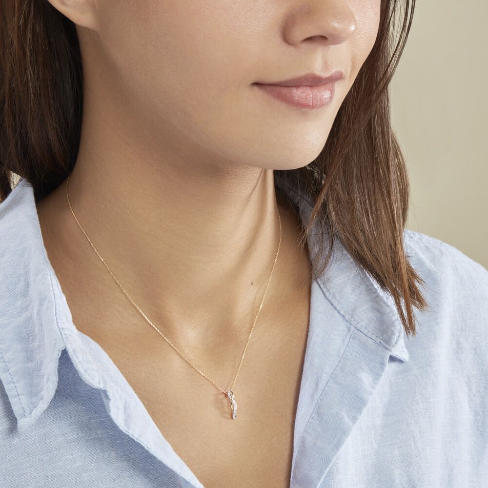 Collier Nucia Or Jaune Diamant - Colliers avec pierres Femme | Marc Orian