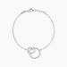 Bracelet Dita Argent Blanc Oxyde De Zirconium - Bracelets Anneaux Entrelaces Femme | Marc Orian