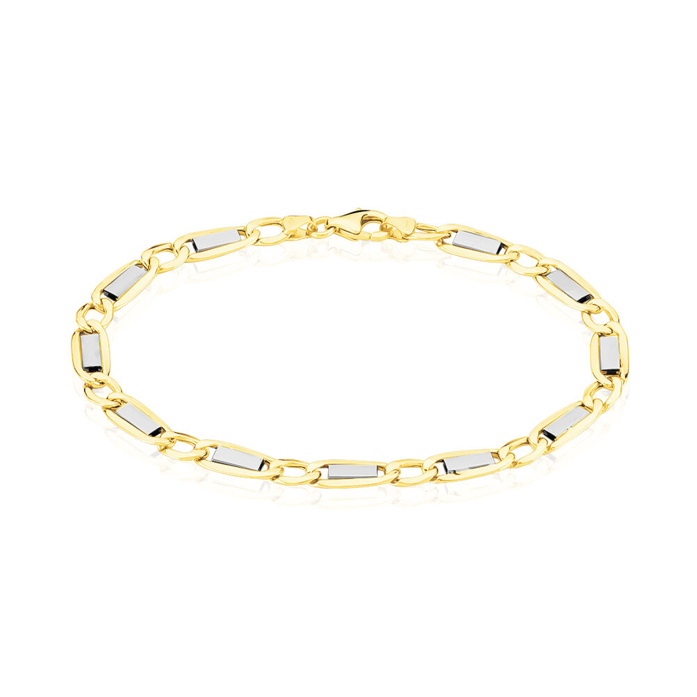 Bracelet Danae Plaquette Or Bicolore - Bracelets mailles Homme | Marc Orian