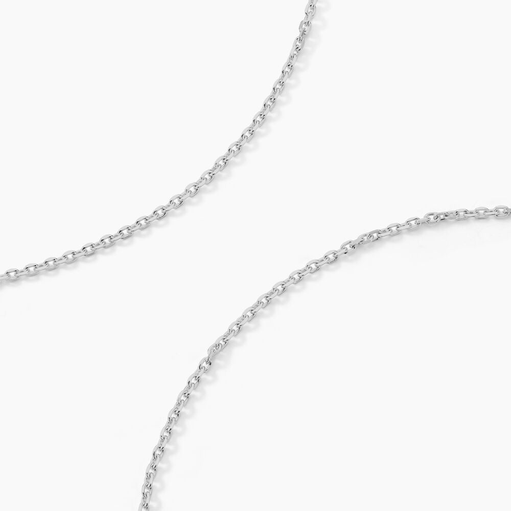 Cha&icirc;ne Claudine Maille For&ccedil;at Argent Blanc - Colliers fantaisie Famille | Marc Orian