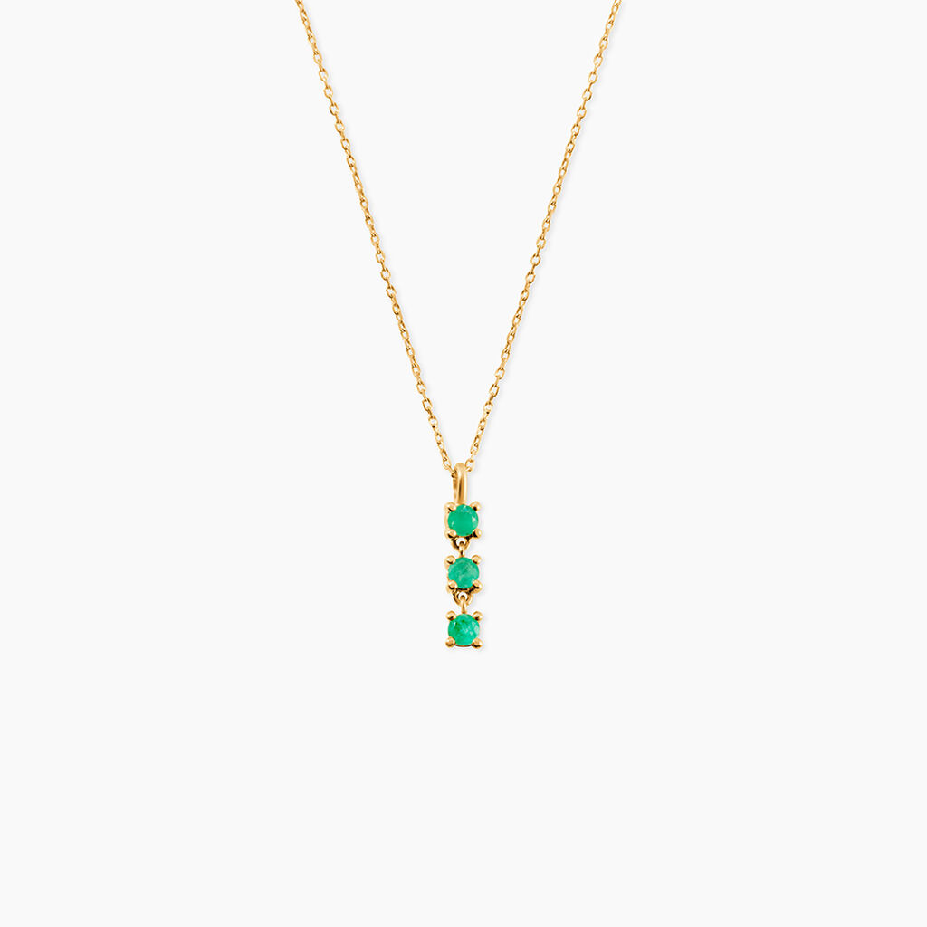Collier Safiya Or Jaune Emeraude - Colliers avec pierres Femme | Marc Orian