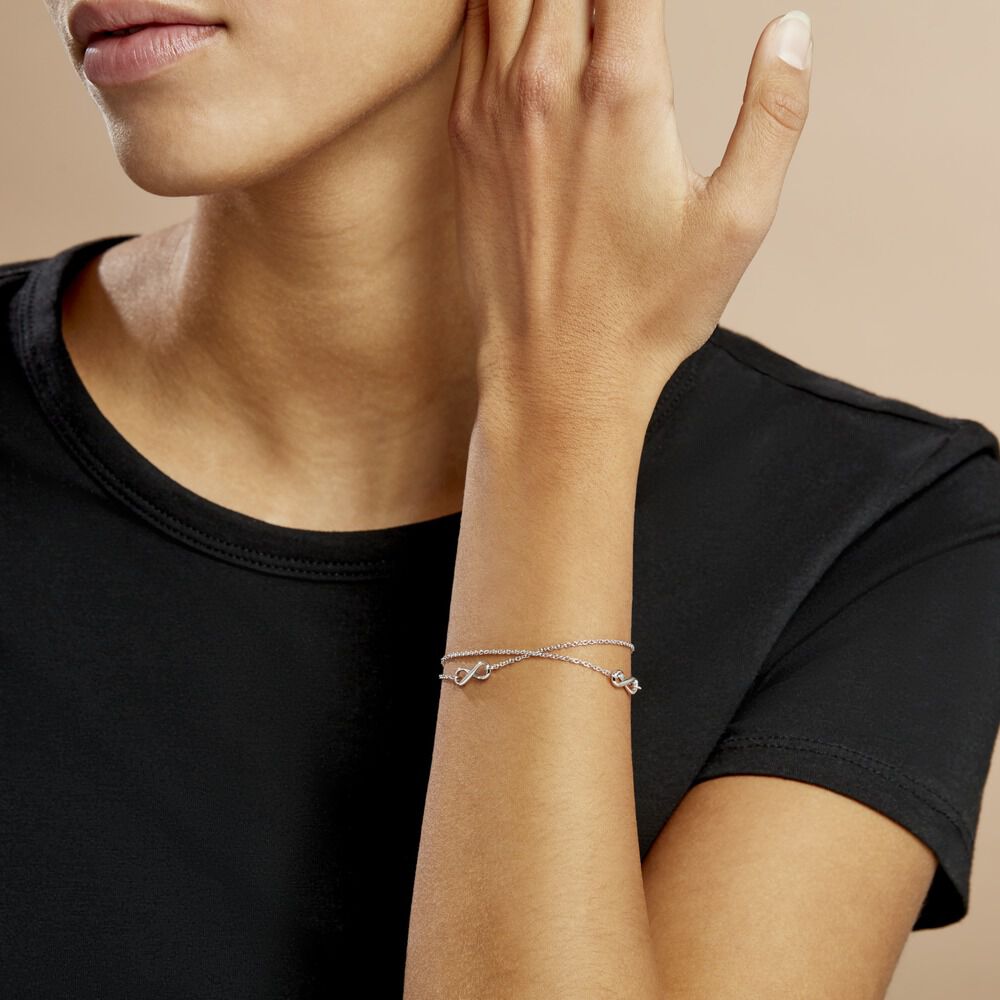 Bracelet Noelle Argent Blanc - Bracelets chaînes Femme | Marc Orian