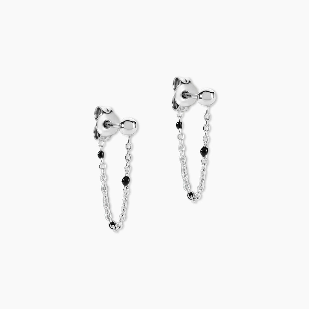 Boucles D'oreilles Pendantes Molly Argent Blanc - Pendantes Femme | Marc Orian