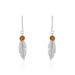 Boucles D'oreilles Pendantes Argent Blanc Adriane Ambres