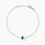 Bracelet Juliettina Or Blanc Emeraude Et Diamant - Bracelets cha&icirc;nes Femme | Marc Orian