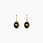 Boucles D'oreilles Puces Black Jack Or Jaune - Puces Femme | Marc Orian
